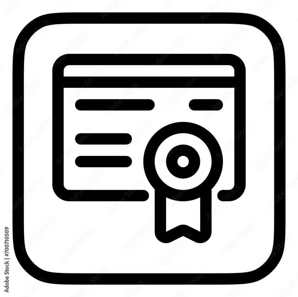 Editable certificate vector icon. Online learning, course, tutorial. Part of a big icon set family. Perfect for web and app interfaces, presentations, infographics, etc Editable certificate vector icon. Online learning, course, tutorial. Part of a big icon set family. Perfect for web and app interfaces, presentations, infographics, etc