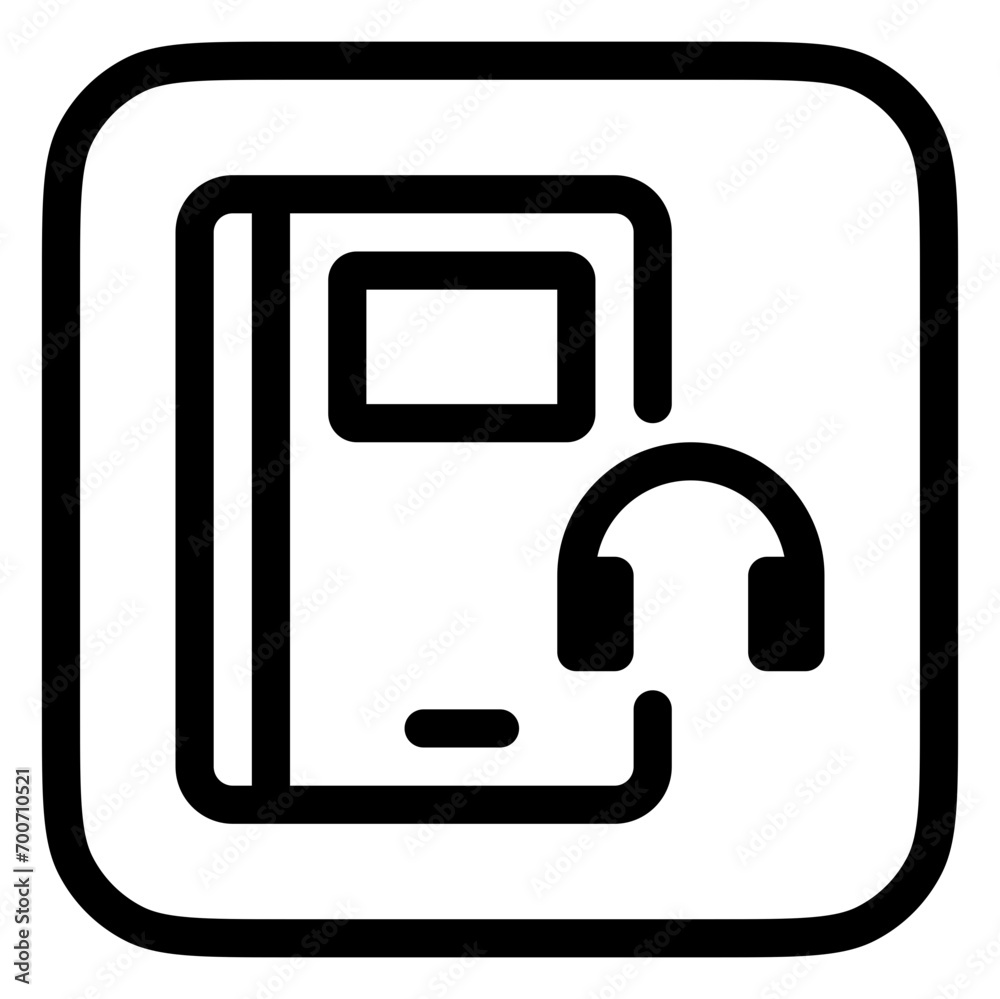Editable audio book vector icon. Online learning, course, tutorial. Part of a big icon set family. Perfect for web and app interfaces, presentations, infographics, etc