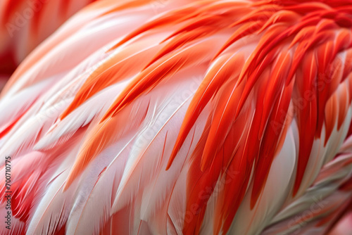 Macro Flamingos feather texture