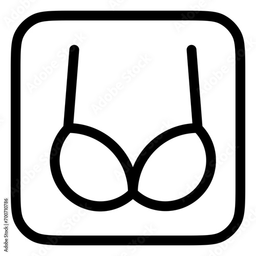 Editable bra, bikini vector icon. Clothing, fashion, apparel. Part of a big icon set family. Perfect for web and app interfaces, presentations, infographics, etc
