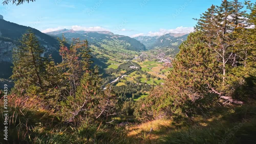 walking a hiking path in Switzerland on way to Berghaus Baregg beautiful scenery. Grindelwald walking a hiking path in Switzerland on way to Berghaus Baregg beautiful scenery. Grindelwald