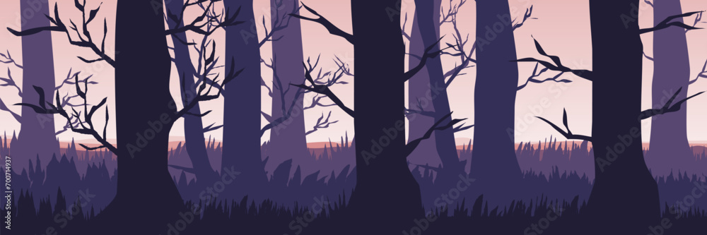 silhouette of tree branch with sunset landscape flat design vector illustration good for wallpaper, background, banner, backdrop, halloween and design template silhouette of tree branch with sunset landscape flat design vector illustration good for wallpaper, background, banner, backdrop, halloween and design template