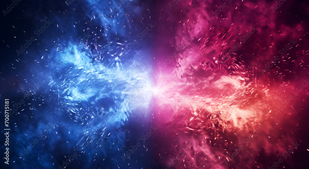 Versus background, VS., Battle concept, Confrontation blue and red Versus background, VS., Battle concept, Confrontation blue and red