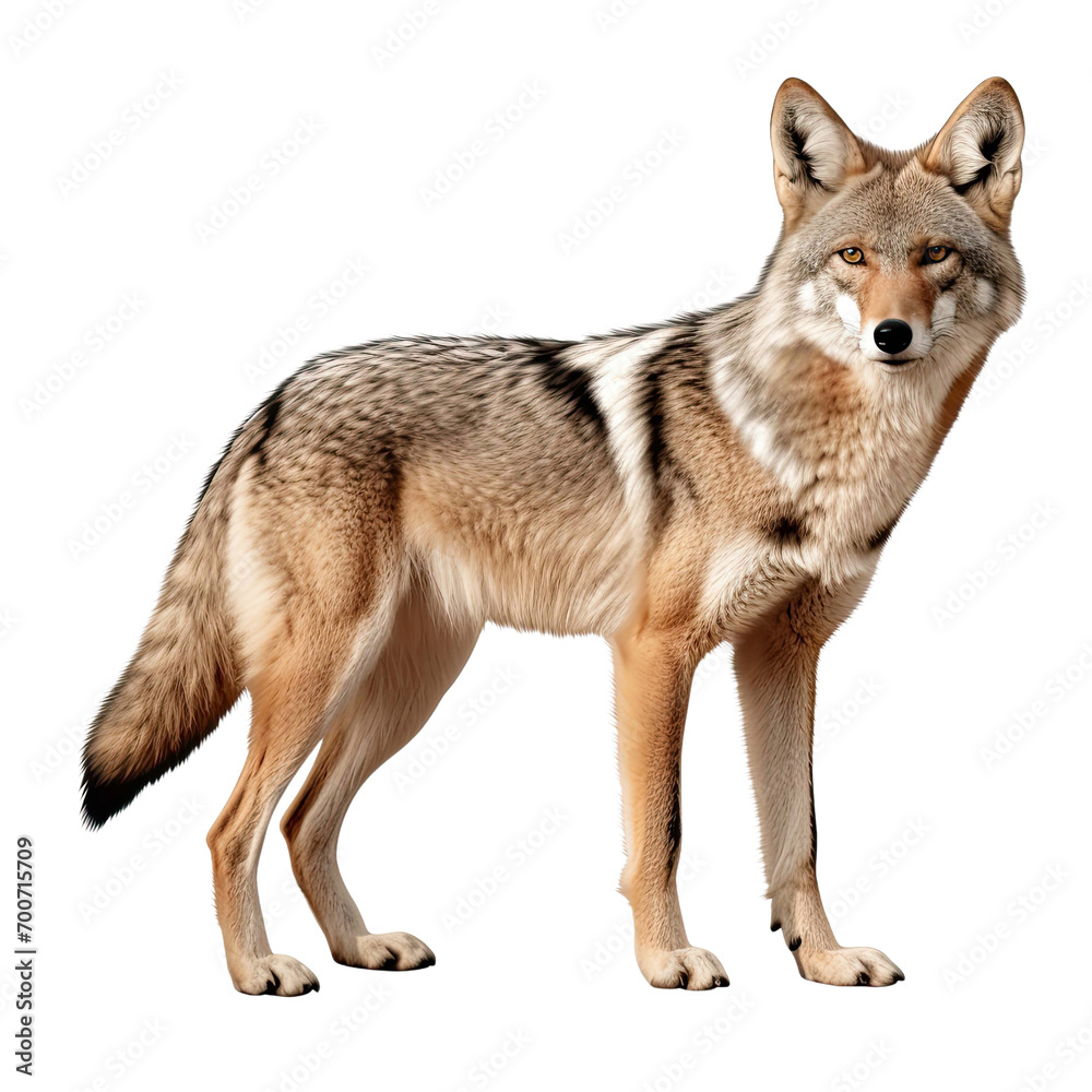 Obraz premium Coyote jackal isolated on the transparent background