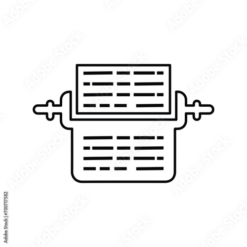 Typewriter, script, screenplay icon , Perfect use for print media, web, stock images, commercial use.
