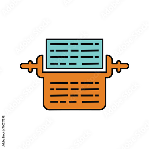 Typewriter, script, screenplay icon , Perfect use for print media, web, stock images, commercial use.