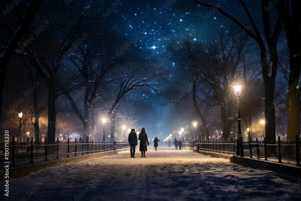 Ice Skating Under the Stars - Generative AI Ice Skating Under the Stars - Generative AI