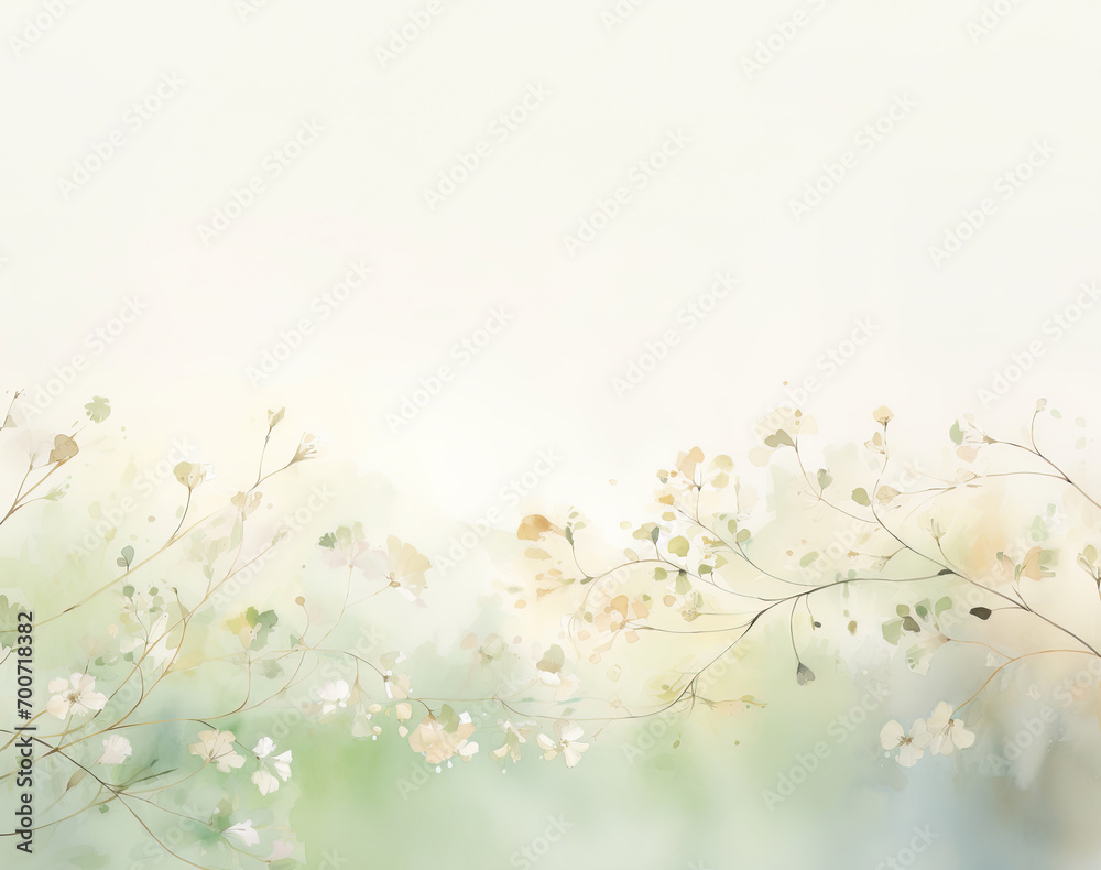 Soft capture of spring blossoms. Delicate pastel-colored flowers for seasonal greetings, invitations, boasting hues of pale green and light pink. Ideal choice for cards or banners. Soft capture of spring blossoms. Delicate pastel-colored flowers for seasonal greetings, invitations, boasting hues of pale green and light pink. Ideal choice for cards or banners.