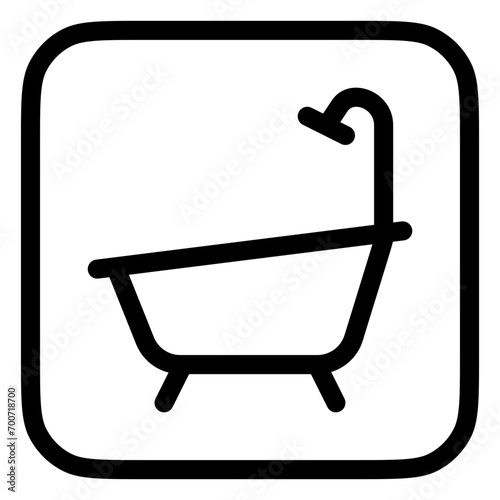 Editable bath tub, bathroom vector icon. Part of a big icon set family. Perfect for web and app interfaces, presentations, infographics, etc