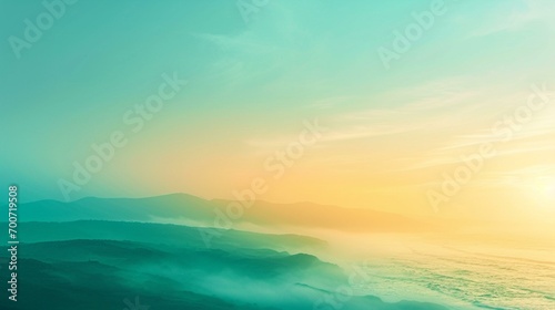 A soothing mint green gradient background  setting a calm and serene tone for the designer s wellness-themed projects or branding.  Green background for the designer s work 
