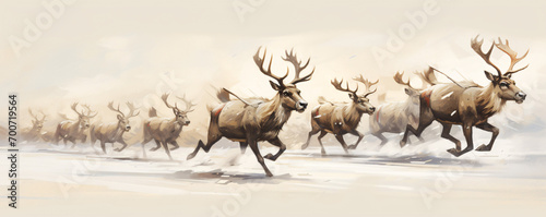 Running Reindeers © Annika