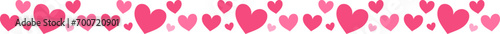 Valentine hearts decorative divider element