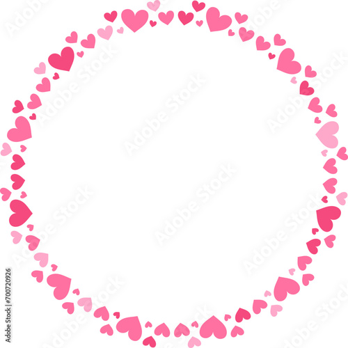 Valentine love heart circle frame border © ABC Vector