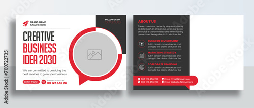 Corporate business postcard design template