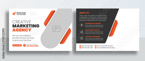 Corporate business postcard design template