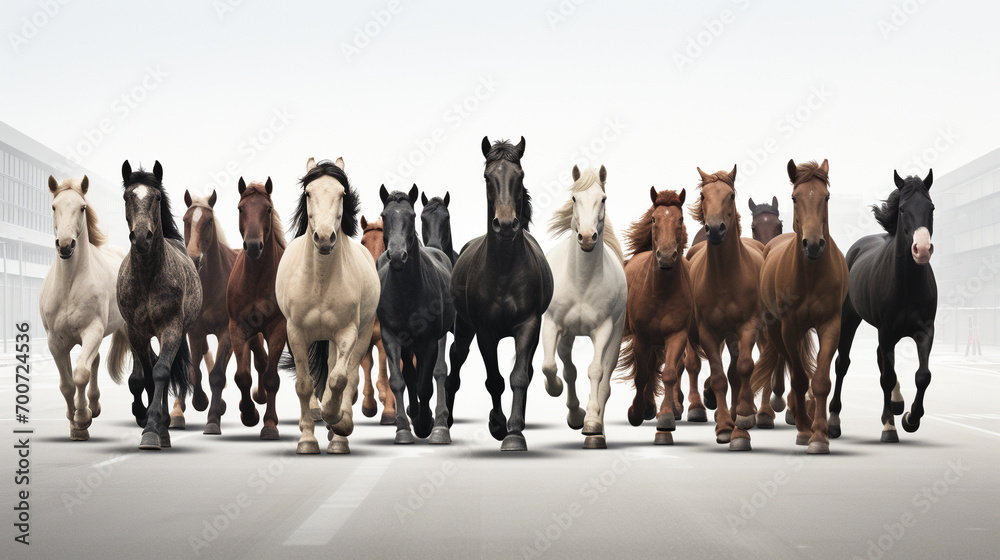 Obraz premium herd of horses