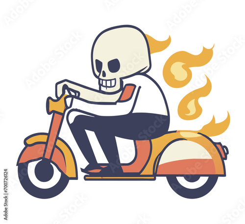 ghost ride motorcylce vector