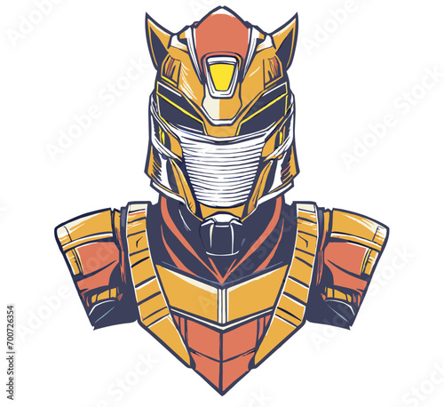 Tiger cyborg vector 