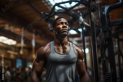 Fitness Enthusiast: African American Male Exercising