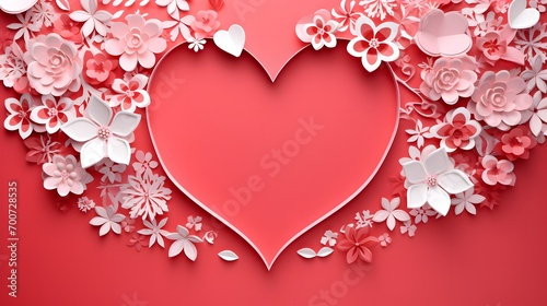 tour de page saint valentin, généré par IA