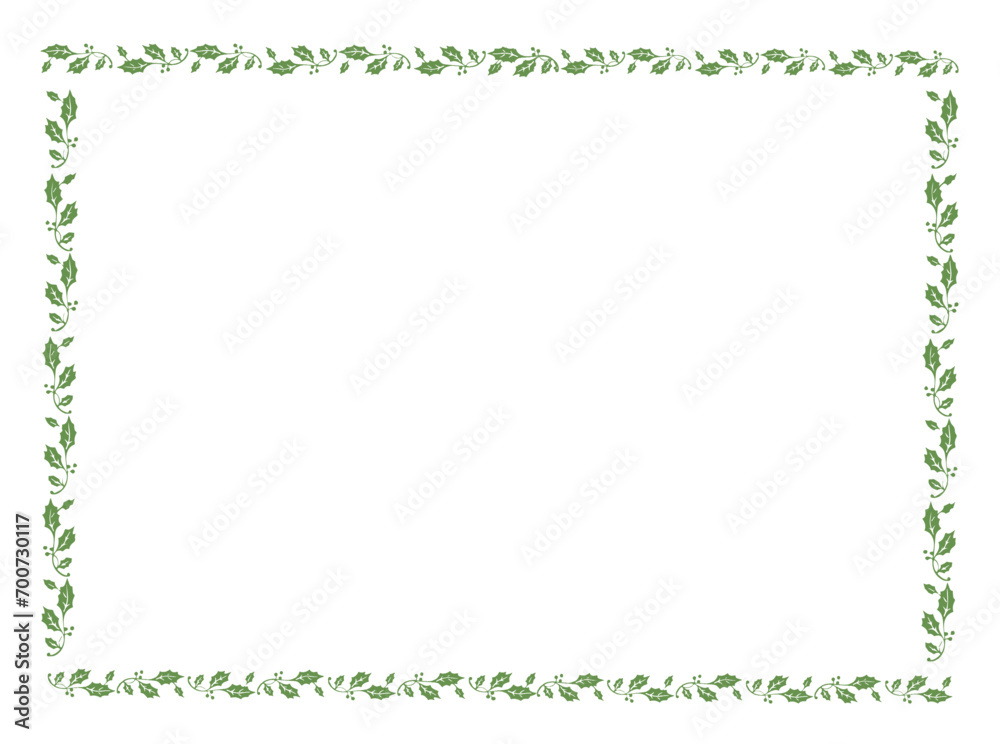 Vector green frame with leaves, vector floral leaves for text and picture Vector green frame with leaves, vector floral leaves for text and picture