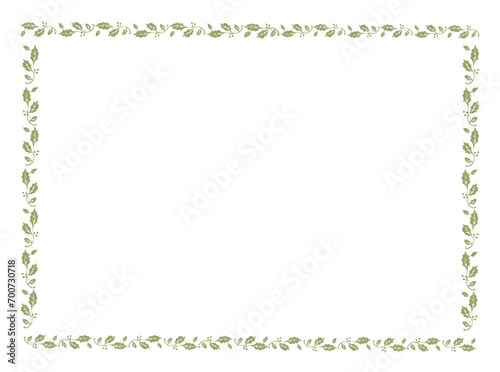 Vector frame with leaves, vector floral leaves for text and picture