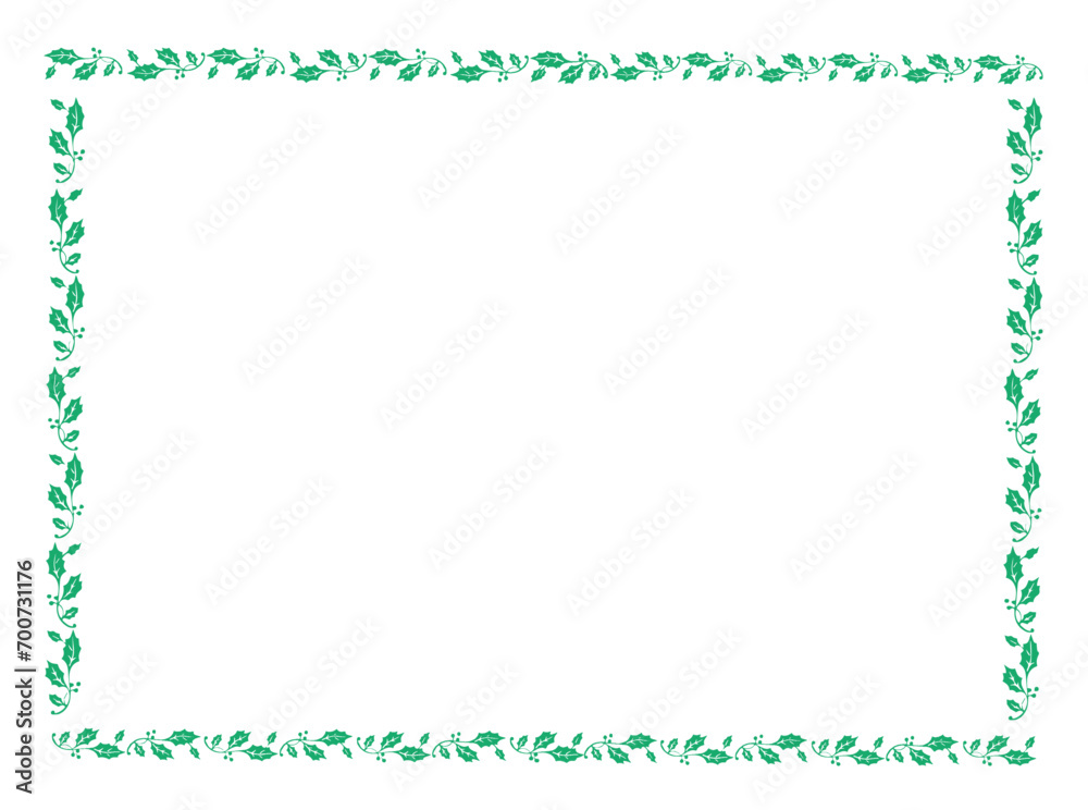 Vector green frame with leaves, vector floral leaves for text and picture Vector green frame with leaves, vector floral leaves for text and picture