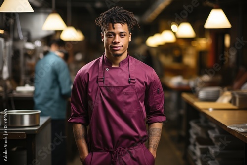 Chef standing in an hotel kitchen