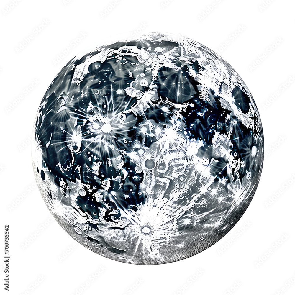 Moon isolated on white or transparent background Moon isolated on white or transparent background