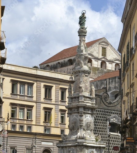 Napoli, statue, italy, palazzi, statue, obelischi,