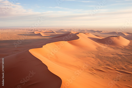The Namib Desert  Namibia  vast dunes and desert landscapes - Travel to desert horizons  views from above