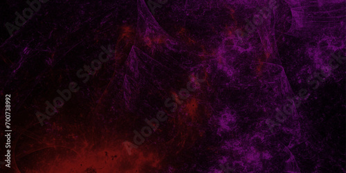 Dense smoke in red-blue neon light on a dark background. Artificial magic smoke in red light  smoke color isolated background for effect. Dark Red horror scary background. 