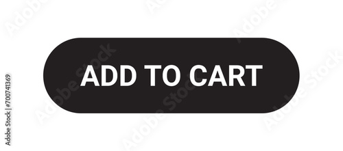 add to cart button isolated on a white background photo