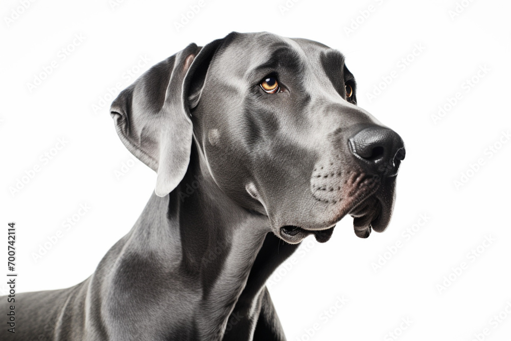 custom made wallpaper toronto digitalGreat Dane dog close-up portrait on a white background.