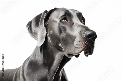 Wallpaper Mural Great Dane dog close-up portrait on a white background.	
 Torontodigital.ca