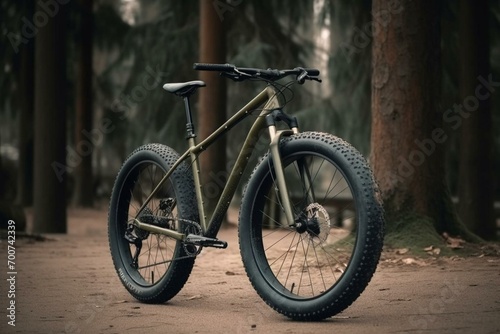 off-road bicycle with thick tires. Generative AI