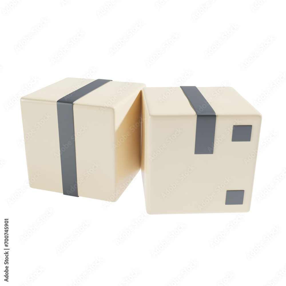 box pack for shop 3d illustration box pack for shop 3d illustration