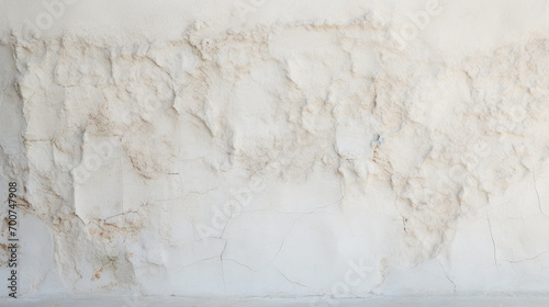 Fond d'un mur blanc en extérieur, texture plâtre, relief et crépi. Ambiance claire. Arrière-plan pour conception et création graphique. photo