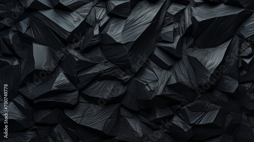 Fond d'un mur noir, texture ardoise, brique, charbon. Ambiance sombre. Arrière-plan pour conception et création graphique. photo