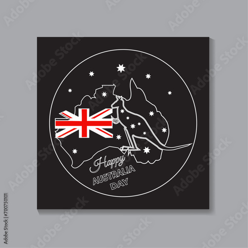 happy australia day social media post design