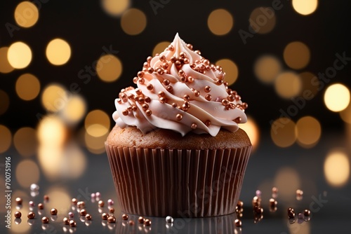 illustration of a delicious and appetizing cupcake