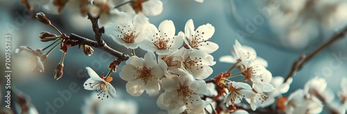 Obraz na płótnie cherry blossoms are on the branch