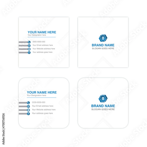 square Business card size design mockup review debit card size in cm  blue and white