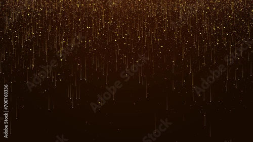 Glittering particles glittering particle trails slow motion charismas, glamour background. Christmas, Award, Celebration, Success, Glitter, Particles Glamour, luxury new year holiday greetings. photo