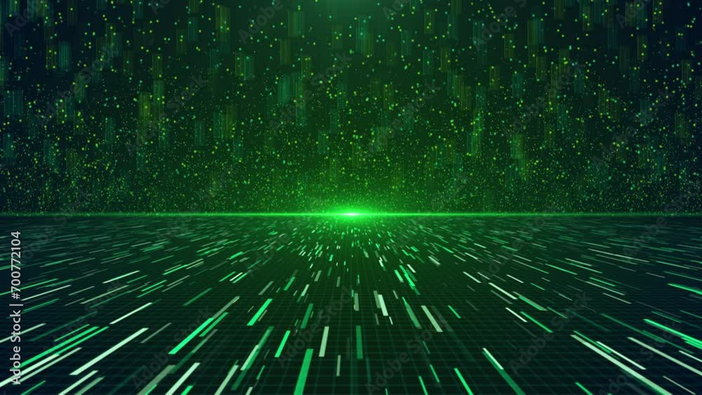 Deep abstract stage background flying into digital technology tunnel. 3D Big Data Digital tunnel 4K Hi tech engineering, news studio cyberspace data mining, high-tech product corporate promotion.