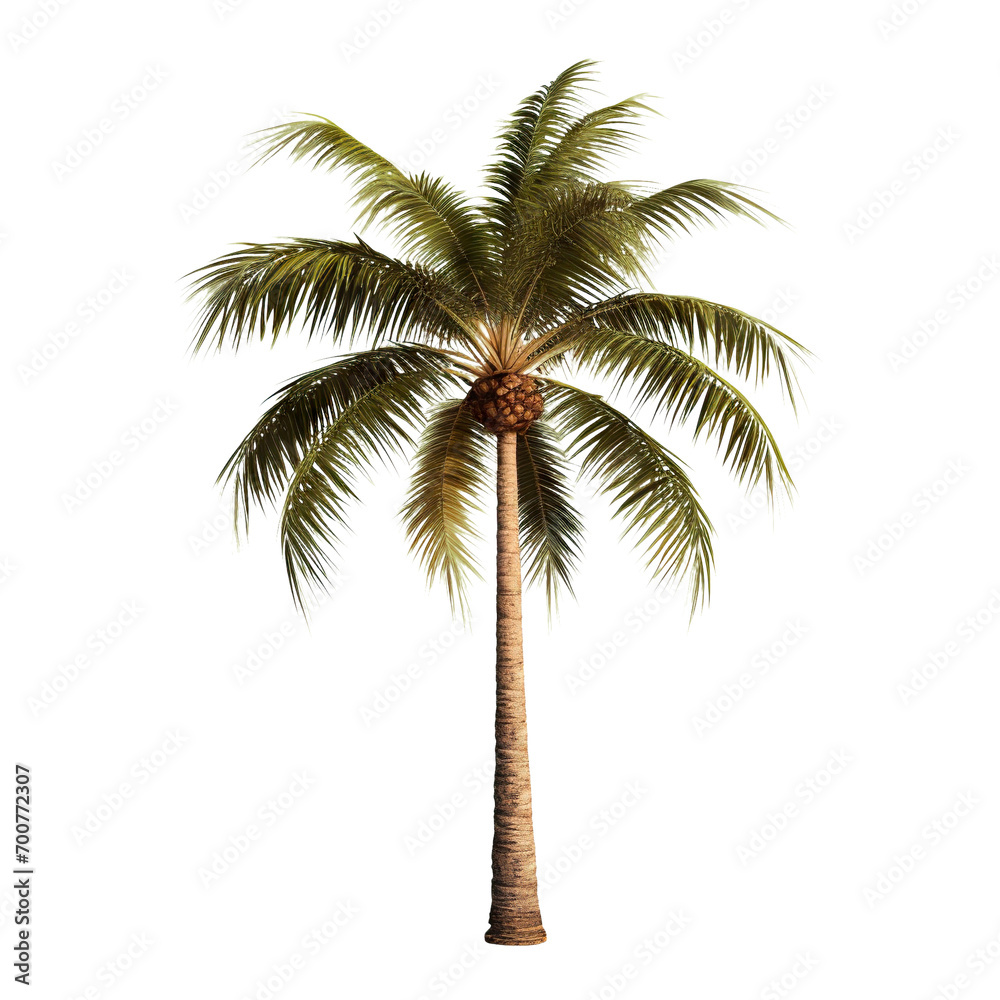 Green palm tree cut out Green palm tree cut out