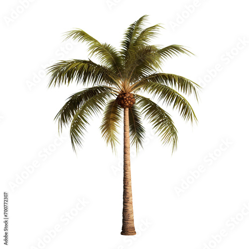 Green palm tree cut out