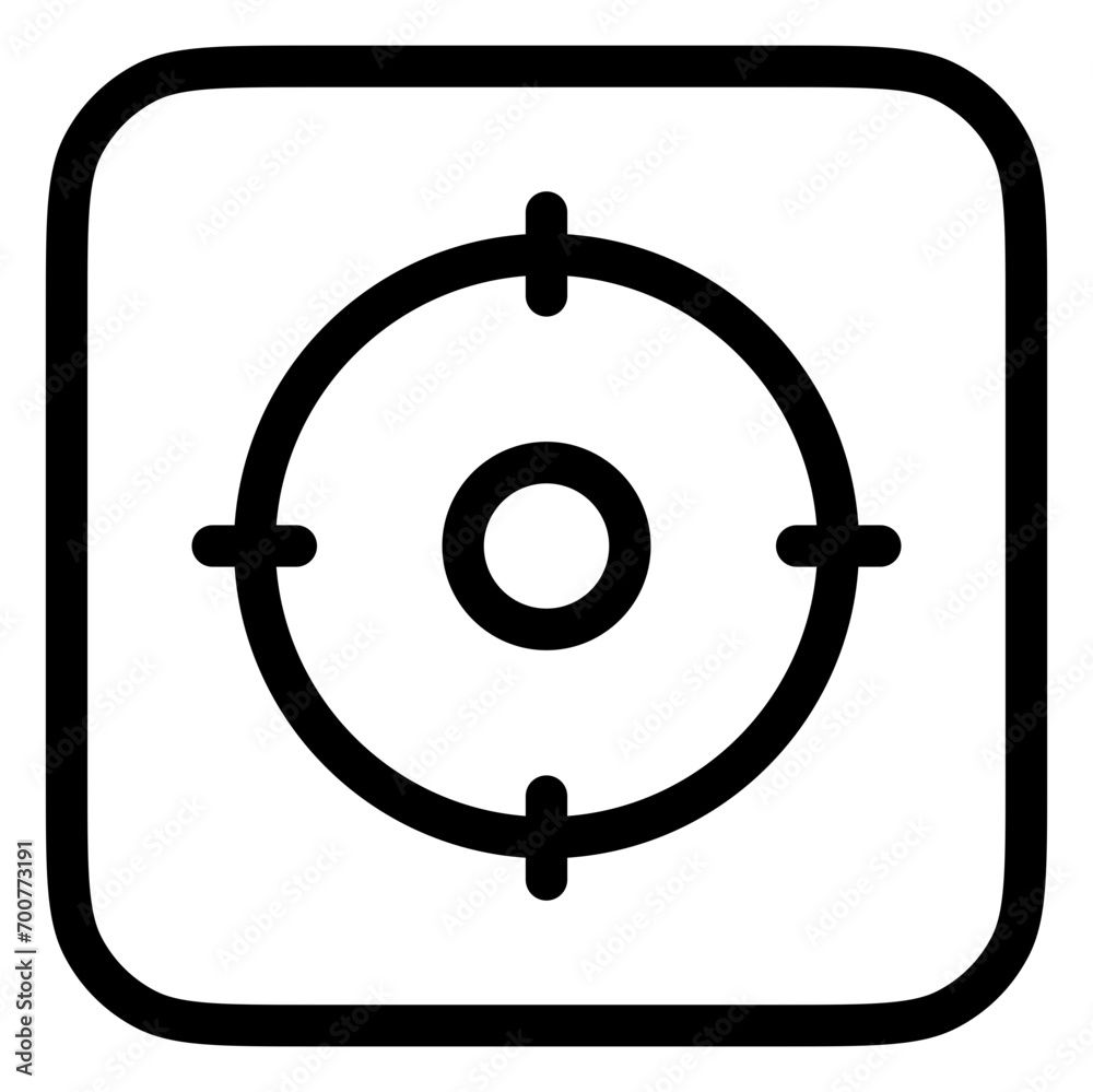 Editable destination, target, focus vector icon. Map, location, navigation. Part of a big icon set family. Perfect for web and app interfaces, presentations, infographics, etc Editable destination, target, focus vector icon. Map, location, navigation. Part of a big icon set family. Perfect for web and app interfaces, presentations, infographics, etc