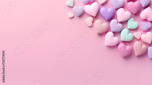 Valentine's Day hearts, Valentine's Day background, blank copy space