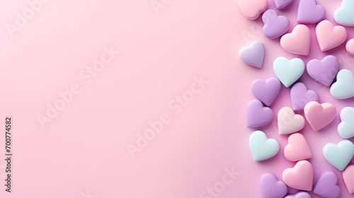 Valentine's Day hearts, Valentine's Day background, blank copy space © ma
